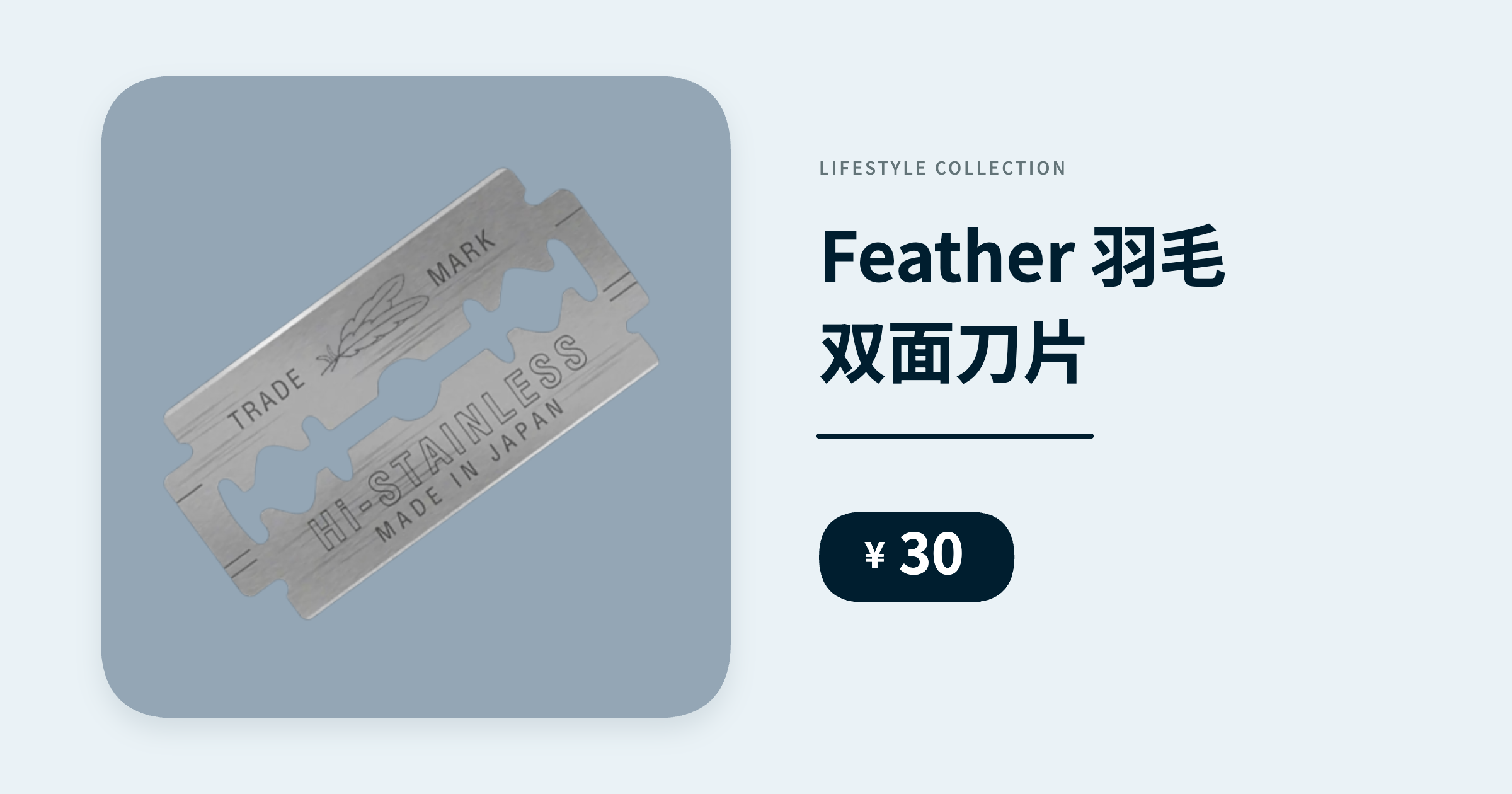 Feather 羽毛双面刀片